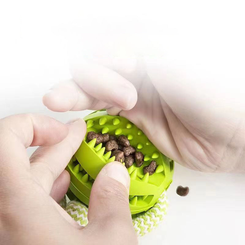 Tough Rope & Rubber Ball Dog Toy