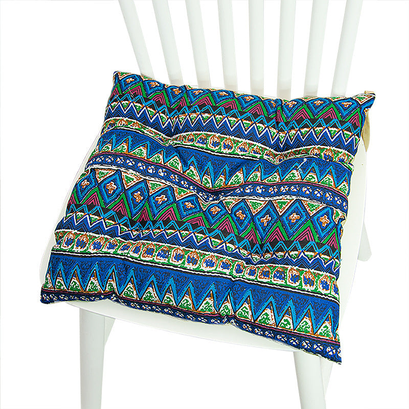 Geometric Square Cotton Chair Cushion 40x40cm