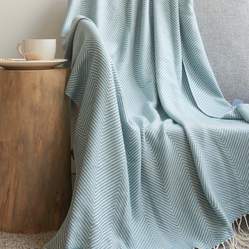 Cotton Herringbone Throw, 130x170cm