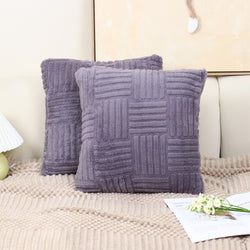 Woven Plush Cushion Cover 45x45cm