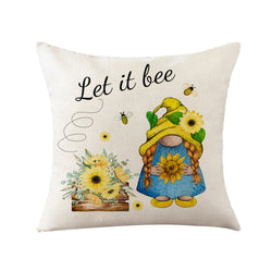 Bee Series Linen Cushion Cover 45x45cm